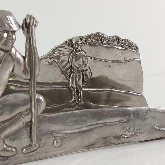 Perfect pewter letter holder for golf enthusiasts. - Picture 4 of 8
